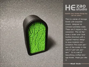 Exquisite Cover Portable Storage Box -Leaf vein pattern