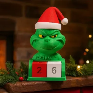 Grinch Christmas Countdown Calendar – Desk Decor