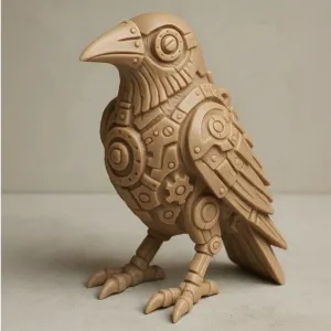 Industrial Crow Sculpture