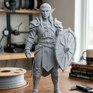 elf warrior with shield