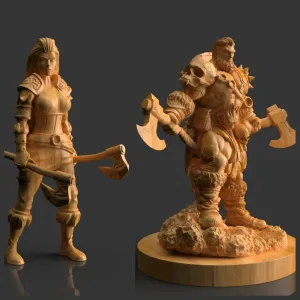 Berserker Dwarf
Barbarian Girl warrior