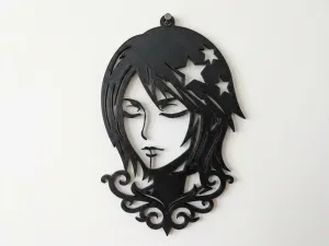 Kingdom Hearts Aqua Head Portrait - Wall Art