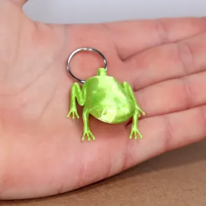 Green tree frog keychain