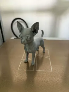 Cute Chihuahua Dog Figurine Detailed 3D Decoration