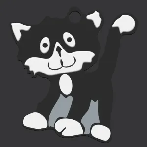 Cute Cat Key risk (desinged for 1-3 Colours)