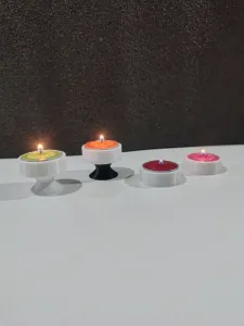Soporte para velas circulares.