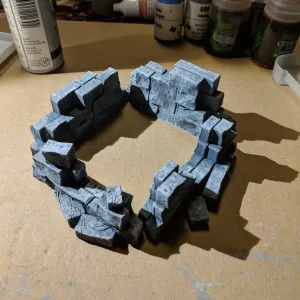 Fantasy Wargame Terrain - Ruined Wall Sections