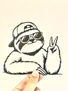 Lazy Sloth Peace Sign