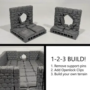Dungeon tile - wall with hole
