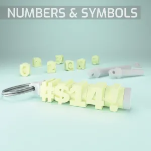 Fidget name keychain spinner- Numbers and symbols pack