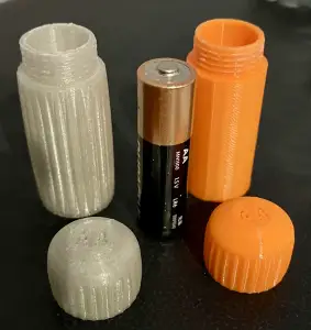 Singel AA battery transport case