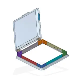 K1 TOP COVER RISER W ADJUSTABLE ANGLE HINGES