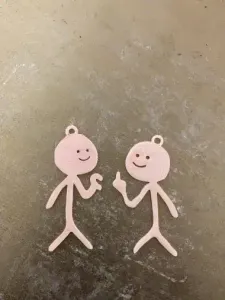 Fun match man, couple match man key chain pe趣味火柴人，情侣火柴人钥匙扣挂件