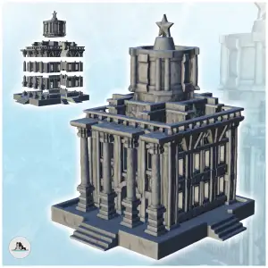 Large Soviet building on platform with columns