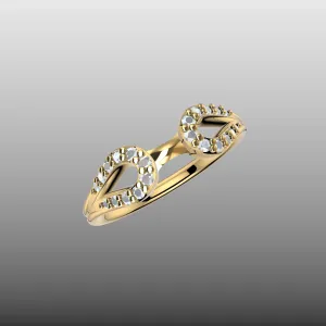 Twin Shank Ring Diamond Setting