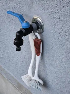 Garden Faucet Tool/Brush Hanger