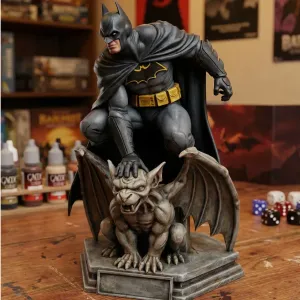 Batman Crouching on Gargoyle | Dark Knight Statue