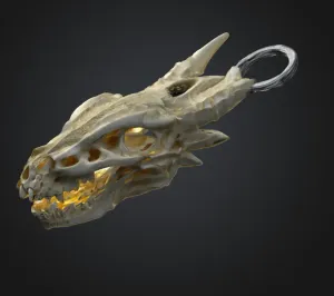 Dragon Skull Keychain #2