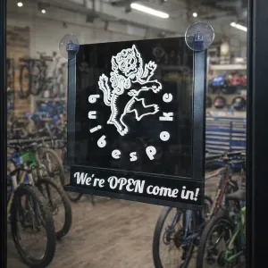 Shop window sign