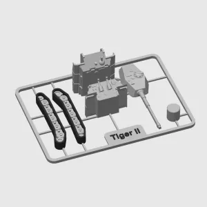 King Tiger German WWII Tank tank kit card
