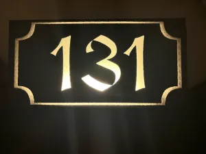 Lighted House Address Number Sign