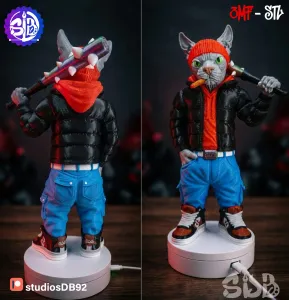 🔥Gato Esfinge Urbano: El Líder de la Pandilla [STL + 3MF]