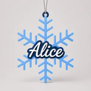 Alice's snowflake name ornament