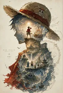 One Piece - Luffy Art Piece