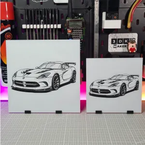Dodge Viper – Hueforge – 3 Colors