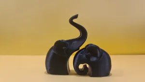 Elephant Family Sculpture
