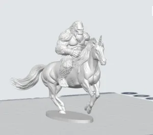 Bigfoot Riding A Unicorn
