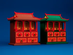 ⛩️ Chinese Pavilion Drawers (100% Support-Free)