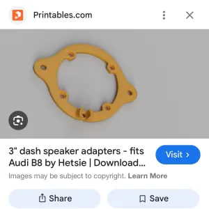 Center audi speaker adaptor