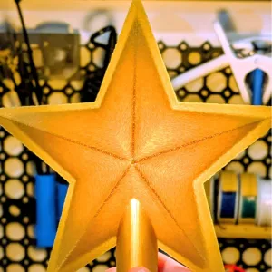 Hollow Christmas Tree Topper Star - Lightable