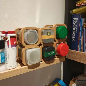 Spice rack, no glue - not much filament - fast print