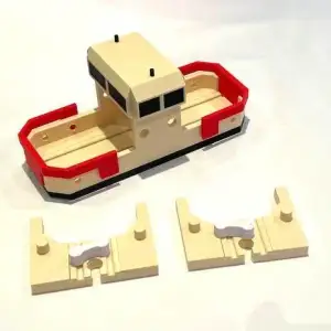 Boat for Brio/Ikea train tracks, with two docks