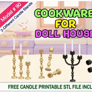Set of 2 different candle stands with Free candle