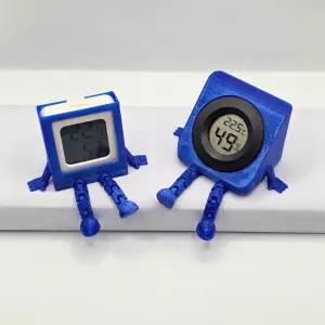 🦾🌡️ Articulated Hygrometer Stand – Dual LCD Version