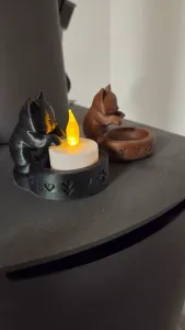 Cat LED Tea Light Holder – Decorative Candle Stand