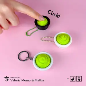 Clicker Wasabi, Clicky Keychain NoStress Toy