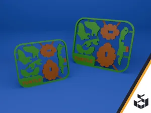 Cute Sea Turtle Kit Card | CFS Ready, two sizes