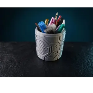 Sci-FI Hex-Tech Pen Holder – Desk Organizer