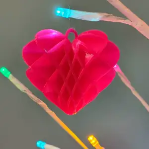Cross Twist Hanging Heart Ornament