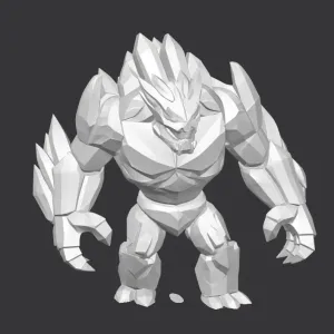 Ice golem D&D miniature