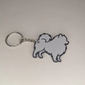 Pomeranian dog keychain