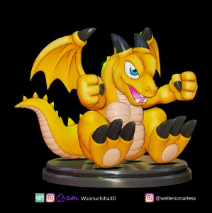 baby dragon figure - yugioh