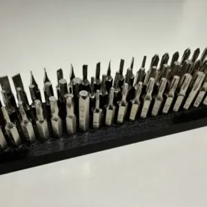 Skadis Bit Holder for 60 4mm Mini-Bits for IKEA Pegboards
