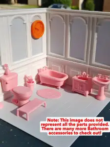 Barbie and Doll House Series - Bathroom Set/Accessories