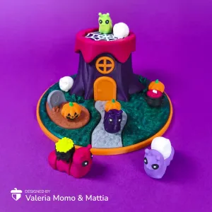Spooky & Halloween - Diorama for Cute Flexi Animals