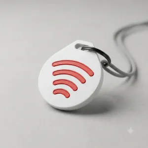 NFC Keychain for AMS – Dual-Color Wave Design